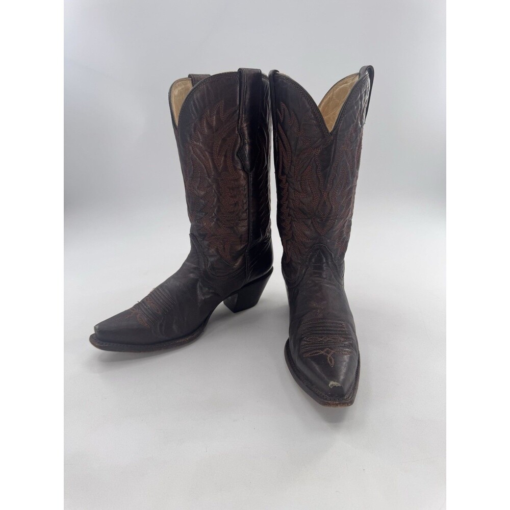 CORRAL Brown/Bronze Metallic Leather Snip Toe Cowgirl Boots R2425 Women Sz 7M